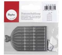 Matrice de découpe en métal 7,6 x 4,5 cm - Cage oiseau Gris G