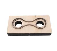 Matrice de découpe pour porte-clés en cuir, modèle de découpe en bois et acier pour travaux de maroquinerie, base en bois d’érable épais avec poinçon métallique pour la fabrication
