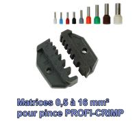 Matrice PROFI-CRIMP pour embouts de câblage 0,5-16 mm² sertissage trapézoïdal