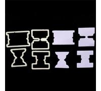 Matrices De Découpe En Métal Argentté, Entonnoir, Pochoirs, Bricolage, Modèle De Scrapbooking, Décor D'album Photo, Découpe Artisanale, 4 Pièces/Lot