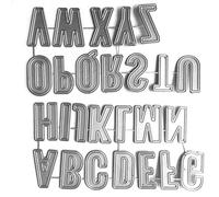 Matrices De Découpe En Métal Avec Lettres De L'alphabet, Pochoir Pour Scrapbooking, Papier Pour Album Diy