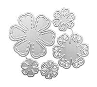 Matrices de découpe en métal cinq en un, 6 pétales de fleurs, moule découpé, décoration, couteau artisanal, moule, poinçon, pochoirs pour bricolage, scrapbooking, fleurs, matrices de découpe en métal
