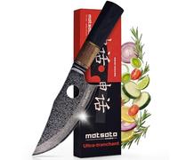 Matsato Osuren Couteau de Cuisine - Lame en Acier Japonais | Lame 16 cm acier japonais 1.4116, manche bois Pakka et Acacia. Lavage à la main uniquement.