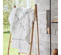 MATT & ROSE Drap de Bain 100% Coton Rayures Tissées | 100x150cm | bain, plage et piscine | serviette légère en bouclette absorbante, séchage rapide | Oeko-Tex | rayures brodées