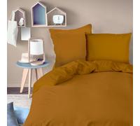 MATT & ROSE Housse de Couette 140x200 cm Unie Coton LAVÉ | 100% Coton Lavé | Oeko-TEX | Caramel