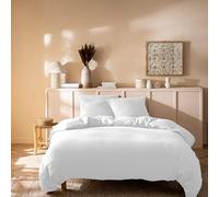 MATT & ROSE Housse de Couette Gaze DE Coton Unie 100% Coton | Blanc | 200x200 cm | Chambre enfant ou adulte | Double gaze | Fermeture boutons | Certification Oeko-Tex