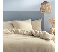 MATT & ROSE Housse de Couette Passion Lin Unie 100% Lin lavé | Ivoire | 260x240 cm | Chambre adulte, lit 2 places | Doux et respirant | Fermeture boutons | Certification Oeko-Tex