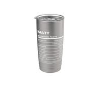 Matt Valeur Nutritive Nom Drôle Gobelet isotherme en acier inoxydable double paroi