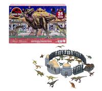 Mattel Calendrier de l'Avent Jurassic World, 24 jours, 19 mini dinosaures | Jurassic Park - Surprises - Figurines de dinosaures - Figurine humaine - Pièces de jeu - JLD23