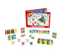 Mattel Games Calendrier de l'Avent, 7+, 2-4 joueurs | Calendrier de l'Avent pour enfants et adultes avec jeu UNO complet, pièces pour 2-4 joueurs, JNL24