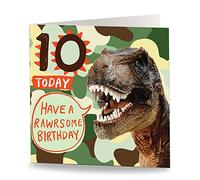 Maturi Carte d'anniversaire 10 Today - Motif camouflage vert - Intérieur vierge