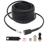 MATXREE Kit de nettoyage de tuyau de vidange pour nettoyeur haute pression Karcher K2 K3 K4 K5 K6 K7, avec buse de jet et buse rotative, adaptateur pour Lavor 180 bar/60 °C