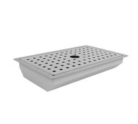 Matybobe Évier de Bar en Acier Inoxydable avec Bac de Drainage, Petit | Bassin de Poste de Travail 13x7,87 Pouces, Couvercle en Antidérapant, pour Comptoir, Bar à thé, Appartement, Cuisine,