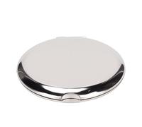 Matybobe Miroir de Poche Miroir de Voyage Compact Double Face pour Les Retouches Maquillage, Sac à Main Pliable en Acier Inoxydable, Idéal pour Les Femmes en Déplacement (Ronde)