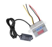 Matybobe XH-W3005 Contrôleur d'humidité Capteur d'humidité Hygromètre Commutateur Humidistat Numérique Précision de 0,1% 00% à 99% RH 12 V 24 V 220 avec Contrôle à 2 Boutons (12V)