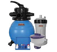 MAUK® Kit de Filtre à Sable pour Piscine 90 W | 4000 l/h avec Distributeur de Chlore et testeur d'eau pour mesurer la Valeur du pH, du Chlore ou du Brome