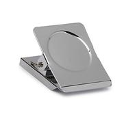 MAUL Pince-Papier avec Aimant, Acier, largeur 40 mm, ouverture 23 mm, Résistance 1, 2 kg, Coloris Argent Clair, 2 Pièces