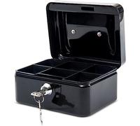MAUL Caisse à monnaie 5610190 – Acier laqué, serrure en cylindre, 2 clés – 152×125×81 mm, noir