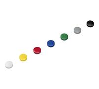 MAUL 61624-99 Aimants Solid, adhérence : 0,6 kg, couleurs | Maintien sûr pour les notes, organisation colorée, forme ronde plate, idéal pour tableau blanc, réfrigérateur