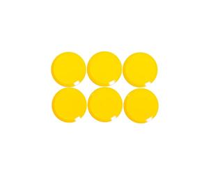 MAUL 6175202 Facetterand-Magnet Pro-Sb, 0, 17 kg-Diamètre 15 mm, Jaune, 6