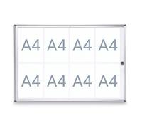 MAUL Vitrine d'affichage extraslim 8 x A4 aluminium