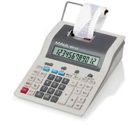 Maul Calculatrice de Bureau Printing Mpp 123, Calculatrice Imprimante à 12 Chiffres avec Les Fonctions Commerciales Importantes, Impression 2 Couleurs, 2, 4 Lignes/Sec, Gris