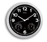 MAUL 9059095 Horloge murale et de table Cercle Noir et Argent