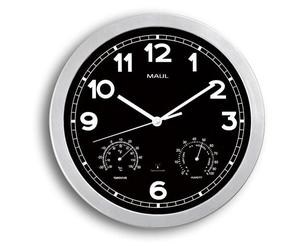 MAUL 9059095 Horloge murale et de table Cercle Noir et Argent