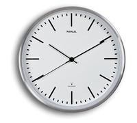 MAUL 9063402 Horloge murale et de table Cercle Aluminium et Blanc