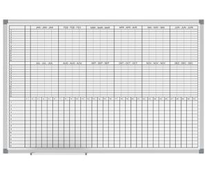 MAUL Agenda Mensuel/Annuel Standard MAUL, Tableau Blanc Magnétique + Inscriptible, avec Impression Semaines/Mois et Division Journalière, 60 x 90 cm