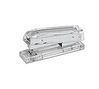 MAUL Agrafeuse en Acrylique, Agrafeuse Bureau pour Jusqu'à 15 Feuilles de Papier A4, Accessoire Bureau sans Agrafe, Picots pour une Bonne Stabilité, Organiseur pour le Bureau, Transparent