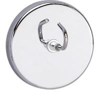 Maul Aimant (Ø x H) 52 mm x 31 mm rond, avec crochets argent 1 pc(s) 6155596
