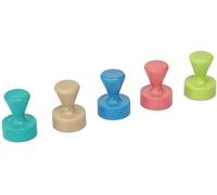 MAUL Aimant 6168499 cône Ø12×H16 mm rose, Atlantic Blue, turquoise, citron vert, sahara, lot de 10