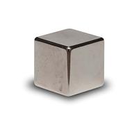 MAUL Aimant cube argent Néodyme puissant 20 kg | format compact 2 cm, tenue forte pour notes et outils, usage double face, métal robuste, fixation rapide sans perçage