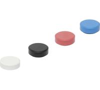 Maul Aimant MAULpro Recycling (Ø x H) 29 mm x 11 mm rond trié par couleur, blanc, rouge, bleu, noir 20 pc(s) 6177399