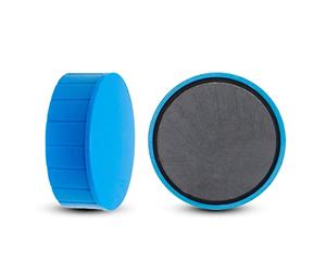 Maul Aimant MAULsolid, Lot de 2 Gros Aimants Puissants à Usage Multiple, Aimants Ronds au Design Moderne, 38 x 15, 5 mm, Charge Jusqu'à 2, 5 kg, Bleus