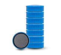 MAUL Aimant MAULsolid, Lot de 8 Petits Aimants Puissants à Usage Multiple, Aimants Ronds au design Moderne, 20 x 7, 5 mm, Charge Jusqu'à 0, 3 kg, Bleus