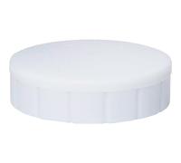 MAUL Aimant MAULsolid – Ø 24 x H 8 mm, rond blanc, pouvoir adhésif 0,6 kg – 10 pièces (6162402)