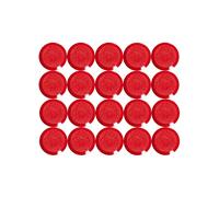 MAUL Aimants à Facettes (20 Pièces) MAULpro 15 mm, Aimant en Plastique, Aimant Puissants pour Tableau Blanc Magnetique et Tableau Blanc Effacable, Idéal pour le Bureau et l'Atelier, Rouge