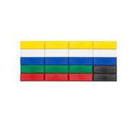 MAUL Aimants à Facettes (20 Pièces) MAULpro 53 x 18 x 10 mm, Aimant en Plastique, Aimant Puissants pour Tableau Blanc Magnetique, Idéal pour le Bureau et l'Atelier, Couleur