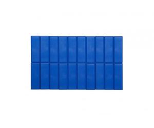 MAUL Aimants rectangles MAULpro Bleu 20 pièces forte tenue | Maintien fiable 1 kg, plastique incassable, format plat rectangulaire, idéal tableau blanc, lot pratique bleu