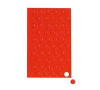 MAUL Aimants ronds rouges 50 pastilles ferrite à annoter | Repérage visuel instantané, surface inscriptible, format discret Ø 1 cm, maintien net sur tableau, lot pratique