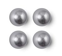 MAUL Aimants sphériques argentés 4 kg lot de 4 | maintien puissant, design discret en acier, format compact Ø 1,5 cm, idéal tableaux magnétiques