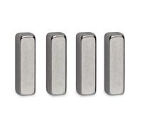 MAUL Aimants tige Argenté 2 kg lot de 4 | néodyme puissant, acier métal, format compact, double face, maintien discret