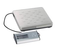 MAUL Balance pour Colis MAULcargo, Balance de Precision Stable Jusqu'à 50 kg, Grande surface de Pesage 27 x 27 cm, Fonctionnement sur Secteur ou sur Piles Possible, Acier Inoxydable