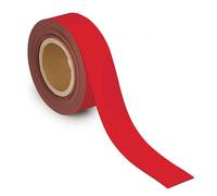 Ruban de marquage MAUL métallique 1 pièce 42 g/cm² magnétique revêtement plastique inscriptible 10 m x 5 cm x 1 mm rouge