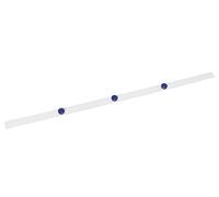MAUL Bande métallique blanche autocollante 100 cm | fixation murale rapide, 3 aimants inclus, surface résistante aux rayures, longueur ajustable, idéale notes et photos