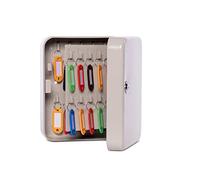 MAUL Boite A Clef 20 x 16, 5 x 8 cm, Coffre de Rangement pour 40 Clés, Armoire Verrouillable en Acier Allié, Porte-Clés Inclus, Boîte à Clés pour l'Atelier, Le Bureau et Le Couloir, Gris