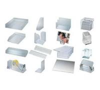 MAUL Boîte à notes A6 acrylique – Organiseur de bureau empilable 165×120×53 mm, transparent