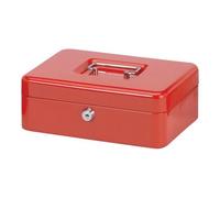 MAUL Caisse à monnaie en acier 25×18×9 cm – Coffre verrouillable, insert amovible, 2 clés – Rouge